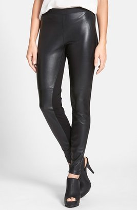 Eileen Fisher The Fisher Project Leather Front Leggings (Regular & Petite)