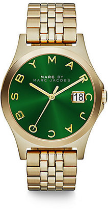 Marc by Marc Jacobs Henry Slim Goldtone Stainless Steel Bracelet Watch/Green