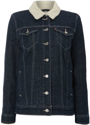 Levi's Elongated sherpa jacket in woodlands