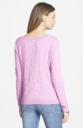 BP Textured Floral Sweatshirt (Juniors)