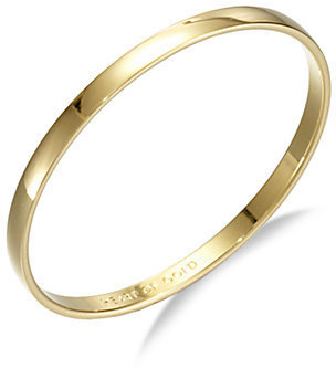 Kate Spade Heart Of Gold Engraved Idiom Bangle Bracelet