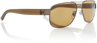 Polo Ralph Lauren Men`s polar brown square sunglasses