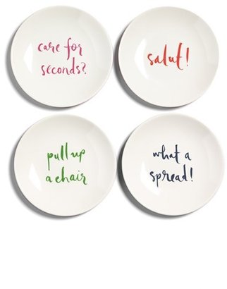 Kate Spade 'salut!' tidbit plates (Set of 4)