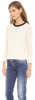 Band Of Outsiders Cable Knit Raglan Sweater