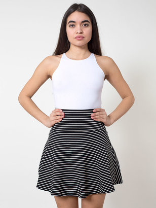 American Apparel Printed Cotton Spandex Jersey High-Waist Skirt
