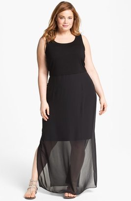 Vince Camuto Chiffon Overlay Tank Dress (Plus Size) (Online Only)