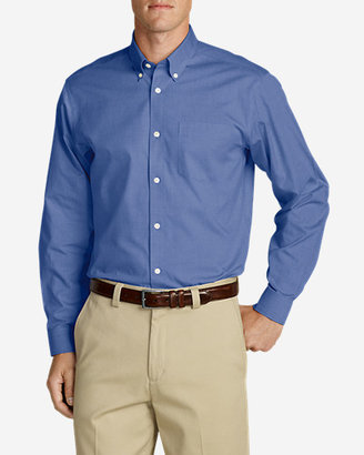 Eddie Bauer Men's Wrinkle-Free Relaxed Fit Pinpoint Oxford Shirt - Solid Long-Sleeve