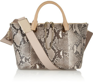 Chloé Baylee medium python and leather tote