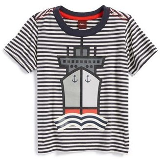 Tea Collection 'Nordsee Schiff' Cotton T-Shirt (Baby Boys)
