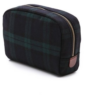 Madewell Cosmetic Pouch in Dark Plaid