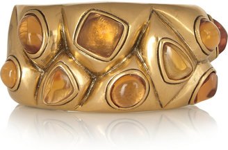 Oscar de la Renta Gold-plated cabochon cuff