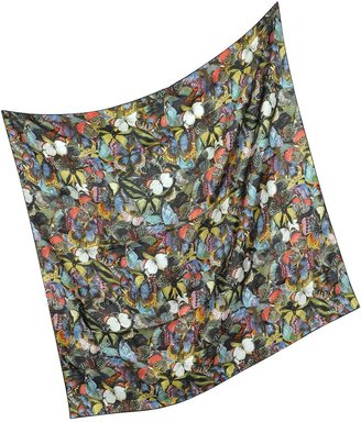 Valentino Camubutterfly Twill Silk Square Scarf