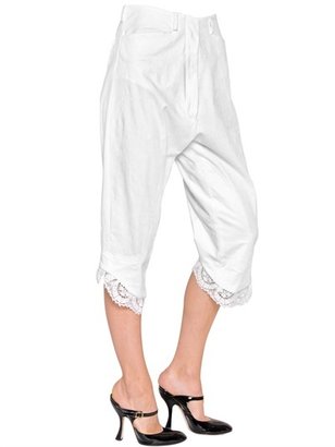 Vivienne Westwood Cotton Poplin With Lace Pants