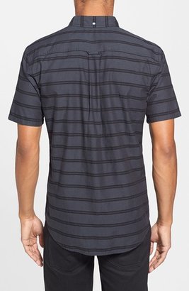 Hurley 'Tanner' Short Sleeve Stripe Oxford Shirt