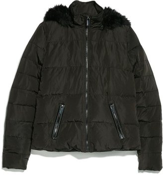 MANGO Quilted feather down coat