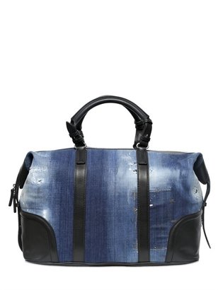 DSquared 1090 Dsquared2 - Denim And Leather Duffle Bag