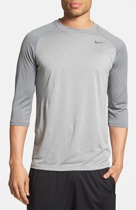 Nike Dri-FIT Three Quarter Length Raglan Sleeve T-Shirt