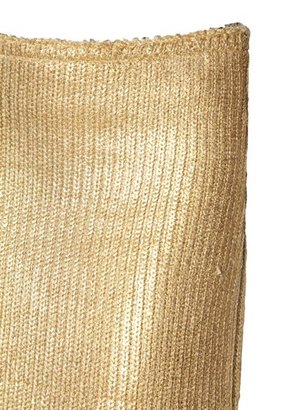 Antonio Marras Laminated Gold Cupro Knit Skirt