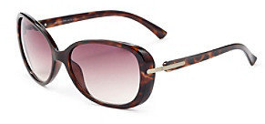 Calvin Klein Soft Tortoise Glamour Round Sunglasses