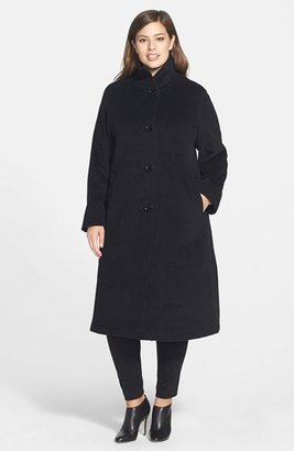 Cinzia Rocca Alpaca & Wool Stand Collar Coat (Plus Size)