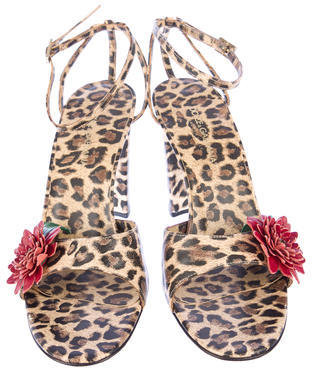 Dolce & Gabbana Leopard Print Sandals