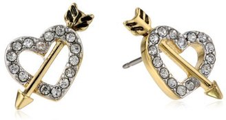 Juicy Couture Heart and Arrow Stud Earrings