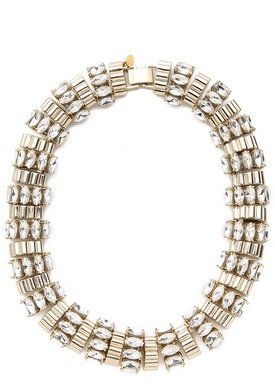Lee Angel Jewelry Crystal Navette Statement Necklace