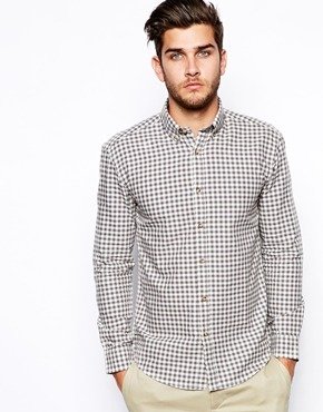Selected Gingham Shirt - Grey