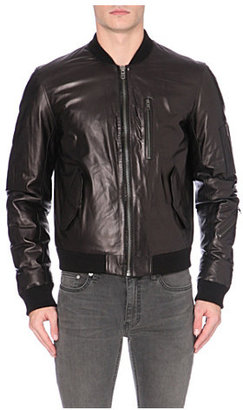 BLK DNM Down-filled leather bomber jacket
