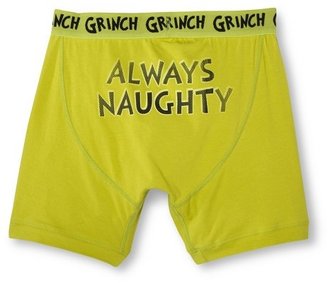 Dr. Seuss Men's Grinch Boxer Brief with Gift Bag