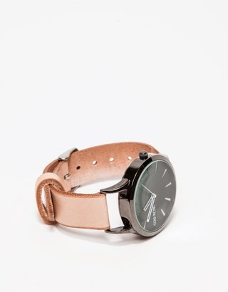 Cold Picnic Colorblock Leather Watch In Natural