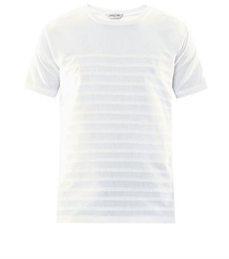 Cerruti PARIS Pintuck-stripe cotton T-shirt