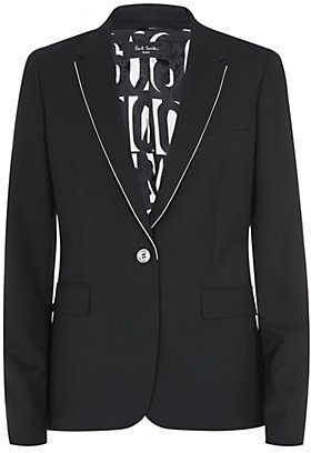Paul Smith Black Piped Wool-Blend Jacket