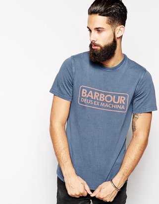 Barbour X Deus Ex Machina Throttle T-Shirt - Blue