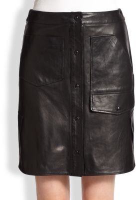 Alexander Wang Multi-Pocket Leather Skirt