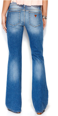 GUESS Flared Low-Rise Jeans, Checkmate Wash