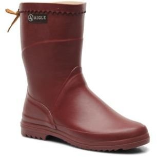 Aigle Women's Bison Lady Wellies Ankle Boots in Burgundy