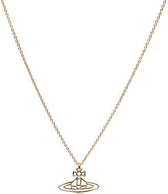 Vivienne Westwood Thin Lines Flat Orb Pendant Necklace - for Women
