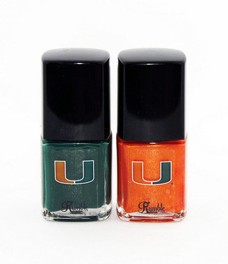 Rumble Cosmetics University of Miami Hurricanes Haute Hurricane Nail Polish Duo