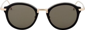 Thom Browne Black & Gold Tea Frame Sunglasses