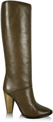 D&G 1024 D&G Dolce&Gabbana Olive Knee High Boots