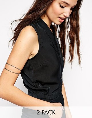 ASOS Pack of 2 Fine Arm Cuffs