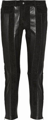 Joseph Evie leather and suede skinny pants