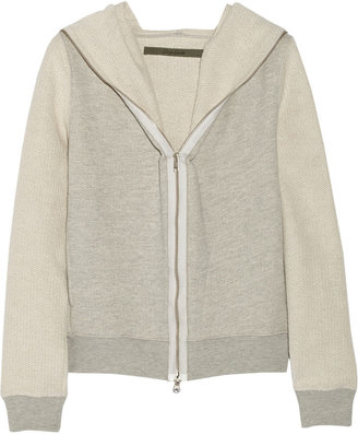Enza Costa Hooded cotton-blend French terry jacket