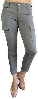 J Brand NEW Cropped HOULIHAN Low Rise Skinny Cargo 1226 Vintage Gray Women Pants