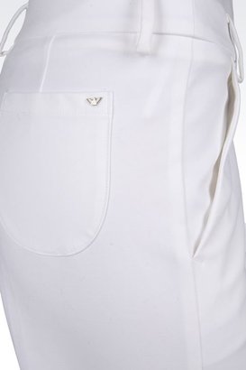 Giorgio Armani Super Stretch Cotton Palazzo Pants With Satin Details