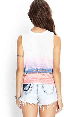 Forever 21 Sunset Muscle Tee