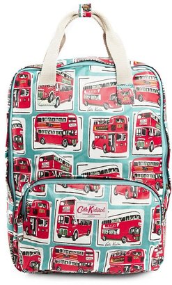 Cath Kidston Matt Coated Backpack In London Buses print