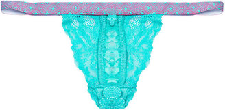Wet Seal Printed Waist Lace Thong