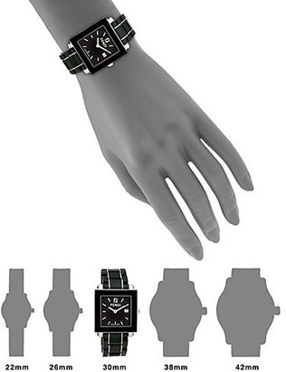 Fendi Timepieces Ceramic Square Watch/Black